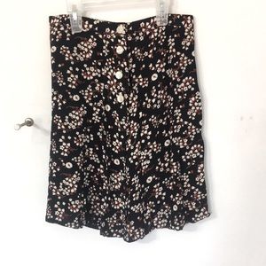 BOGO Gap size 1 skirt. Black floral print.
